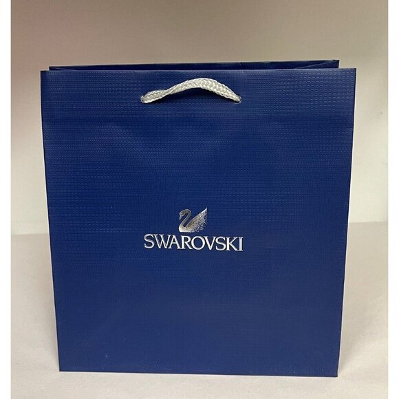 Authentic Swarovski Empty Shopping Paper Gift Bags 9.5 X 9 X 4.5” Set Of 2 - Picture 1 of 10